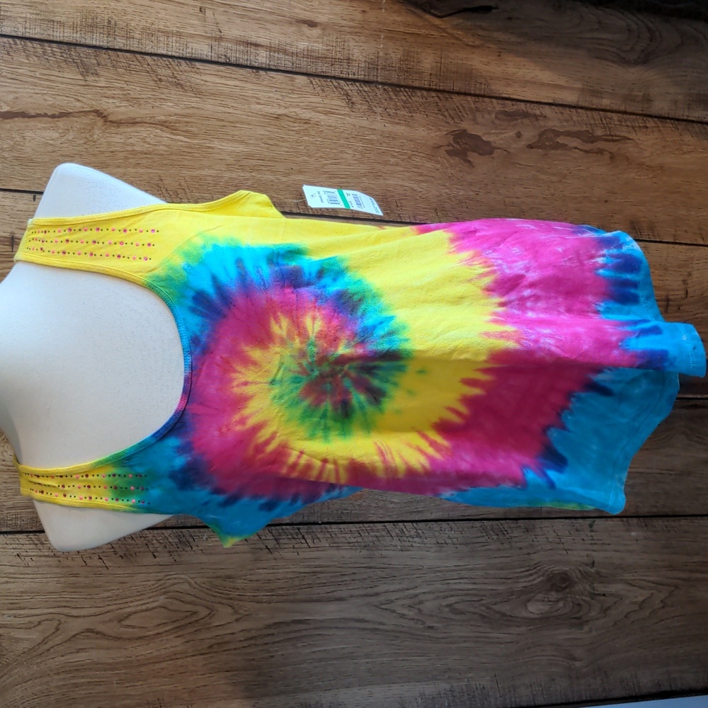 New Tie Dye Tank with Sparkle Large